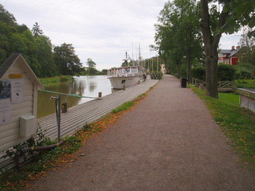 Boats tied up at Söderköping.